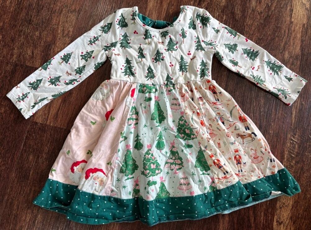 Sweet Honey Girls 4T Christmas Nutcracker Twirl Dress Long Sleeve EUC